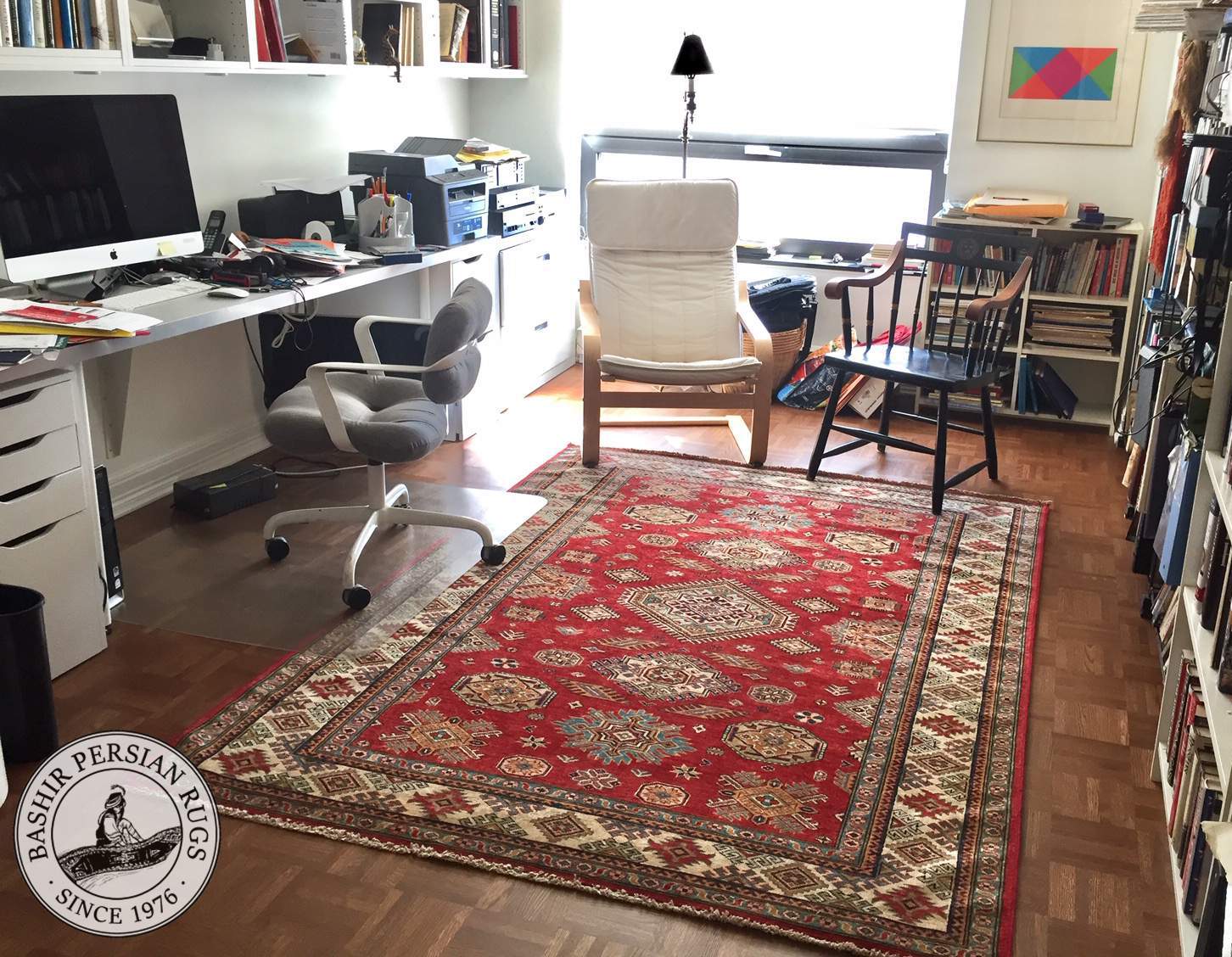 A rug purchased from our store displayed in a happy client's home